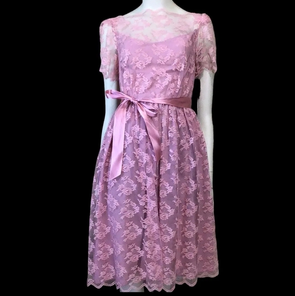 70's Deadstock Gilberti lace Dress